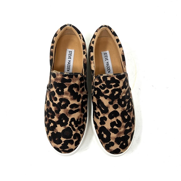 Steve Madden Leopard Cheetah Animal Print Slip On Loafers Sneakers - Picture 7 of 10